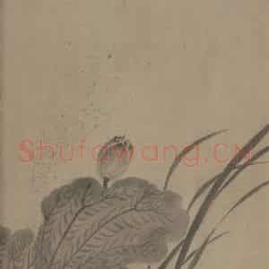 宋代 牧溪《水墨写生图》国画花鸟作品图片鉴赏