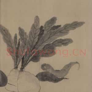 宋代 牧溪《水墨写生图》国画花鸟作品图片鉴赏