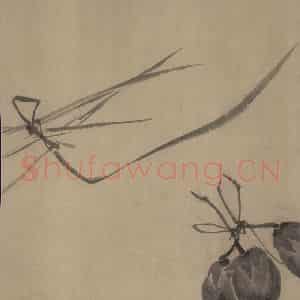 宋代 牧溪《水墨写生图》国画花鸟作品图片鉴赏