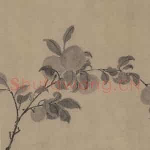 宋代 牧溪《水墨写生图》国画花鸟作品图片鉴赏
