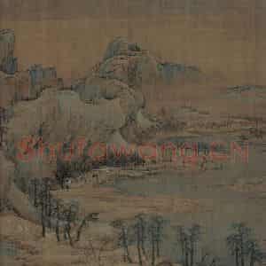 宋代 赵伯驹《江山秋色图》国画山水作品图片鉴赏