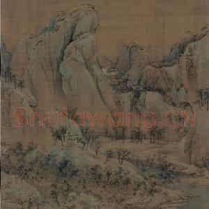 宋代 赵伯驹《江山秋色图》国画山水作品图片鉴赏