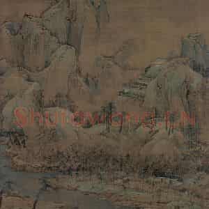 宋代 赵伯驹《江山秋色图》国画山水作品图片鉴赏