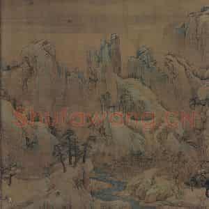 宋代 赵伯驹《江山秋色图》国画山水作品图片鉴赏