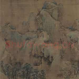宋代 赵伯驹《江山秋色图》国画山水作品图片鉴赏