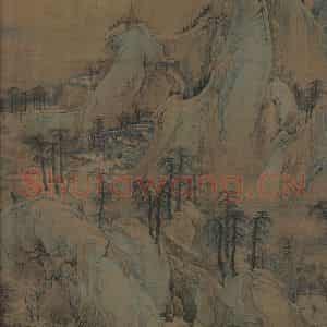 宋代 赵伯驹《江山秋色图》国画山水作品图片鉴赏