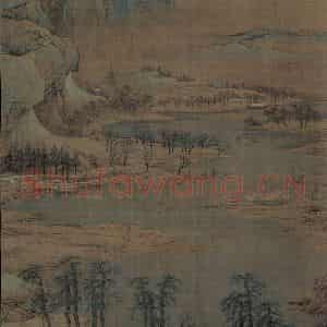 宋代 赵伯驹《江山秋色图》国画山水作品图片鉴赏