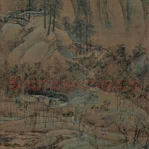 宋代 赵伯驹《江山秋色图》国画山水作品图片鉴赏