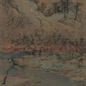 宋代 赵伯驹《江山秋色图》国画山水作品图片鉴赏