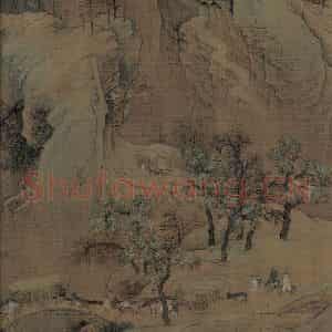 宋代 赵伯驹《江山秋色图》国画山水作品图片鉴赏