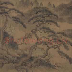 宋代 赵伯骕《万松金阙图》国画山水作品图片鉴赏