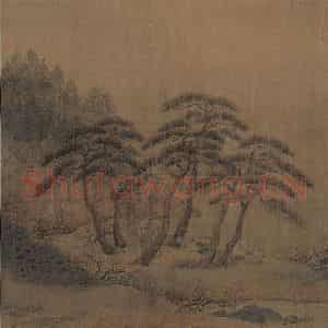 宋代 赵伯骕《万松金阙图》国画山水作品图片鉴赏