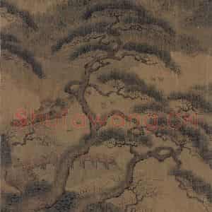宋代 赵伯骕《万松金阙图》国画山水作品图片鉴赏