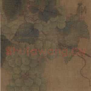 宋代 林椿《葡萄草虫图》国画花鸟作品图片鉴赏
