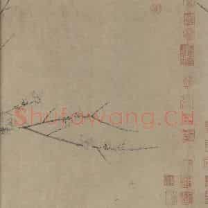 宋朝 扬无咎《四梅图》国画花鸟作品图片鉴赏
