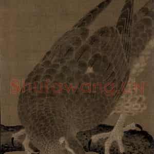 宋朝 李迪《枫鹰雉鸡图》国画花鸟作品图片鉴赏