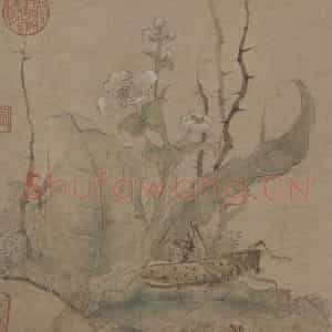 宋代 赵昌《写生蛱蝶图》国画花鸟工笔作品图片鉴赏