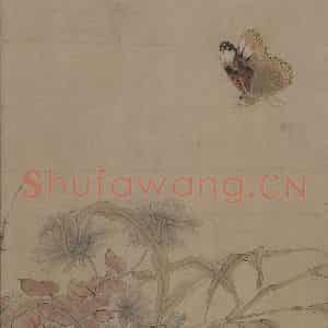 宋代 赵昌《写生蛱蝶图》国画花鸟工笔作品图片鉴赏