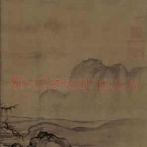 宋代 郭熙《窠石平远图》国画山水工笔作品图片鉴赏