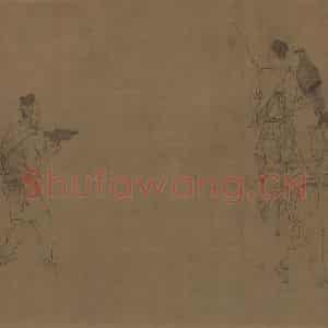宋代 李公麟《西岳降灵图》国画人物工笔作品图片鉴赏
