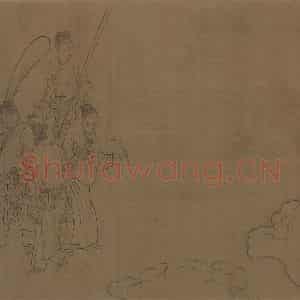 宋代 李公麟《西岳降灵图》国画人物工笔作品图片鉴赏