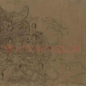 宋代 李公麟《西岳降灵图》国画人物工笔作品图片鉴赏