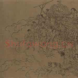 宋代 李公麟《西岳降灵图》国画人物工笔作品图片鉴赏