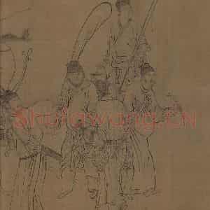 宋代 李公麟《西岳降灵图》国画人物工笔作品图片鉴赏