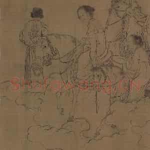 宋代 李公麟《西岳降灵图》国画人物工笔作品图片鉴赏