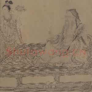 宋代 李公麟《维摩演教图》国画人物工笔作品图片鉴赏
