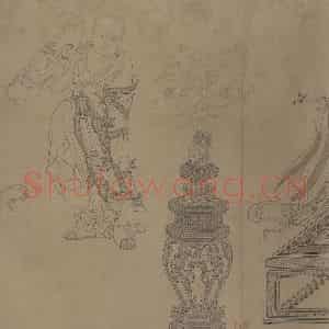 宋代 李公麟《维摩演教图》国画人物工笔作品图片鉴赏