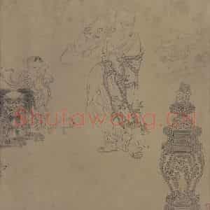 宋代 李公麟《维摩演教图》国画人物工笔作品图片鉴赏