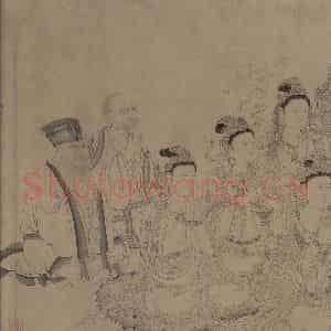 宋代 李公麟《维摩演教图》国画人物工笔作品图片鉴赏