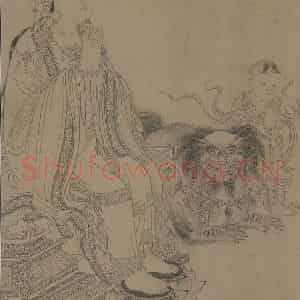 宋代 李公麟《维摩演教图》国画人物工笔作品图片鉴赏