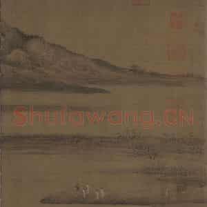 五代 董源《潇湘图》国画山水写意作品图片鉴赏