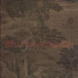 五代 卫贤《高士图》国画山水写意作品图片鉴赏