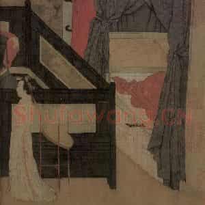 五代 顾闳中《韩熙载夜宴图》国画人物工笔作品图片鉴赏