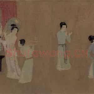 五代 顾闳中《韩熙载夜宴图》国画人物工笔作品图片鉴赏