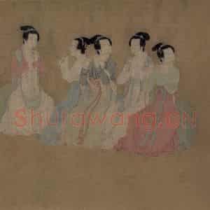 五代 顾闳中《韩熙载夜宴图》国画人物工笔作品图片鉴赏