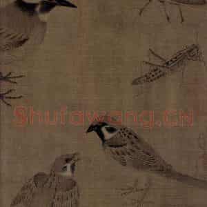 五代 黄筌《写生珍禽图》国画花鸟工笔作品图片鉴赏