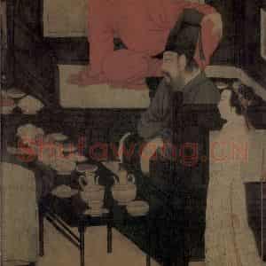 五代 顾闳中《韩熙载夜宴图》国画人物工笔作品图片鉴赏
