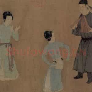 五代 顾闳中《韩熙载夜宴图》国画人物工笔作品图片鉴赏