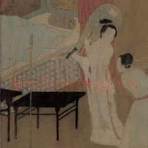 五代 顾闳中《韩熙载夜宴图》国画人物工笔作品图片鉴赏