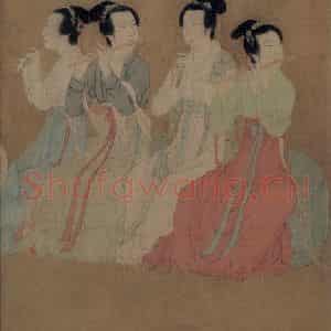 五代 顾闳中《韩熙载夜宴图》国画人物工笔作品图片鉴赏