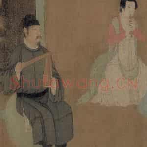 五代 顾闳中《韩熙载夜宴图》国画人物工笔作品图片鉴赏