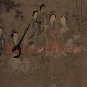 五代 阮郜《阆苑女仙图》国画人物工笔作品图片鉴赏