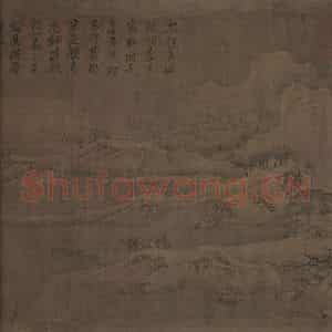 宋代 赵佶《雪江归棹图》国画山水作品图片鉴赏