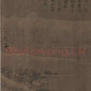 宋代 赵佶《雪江归棹图》国画山水作品图片鉴赏