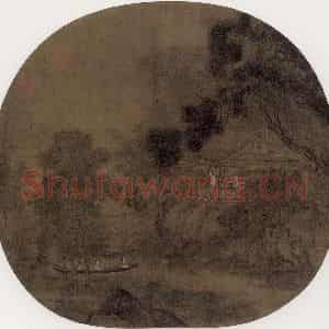 宋代《莲塘泛艇》国画综合作品图片鉴赏