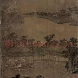 宋代《梧桐庭院》国画综合作品图片鉴赏